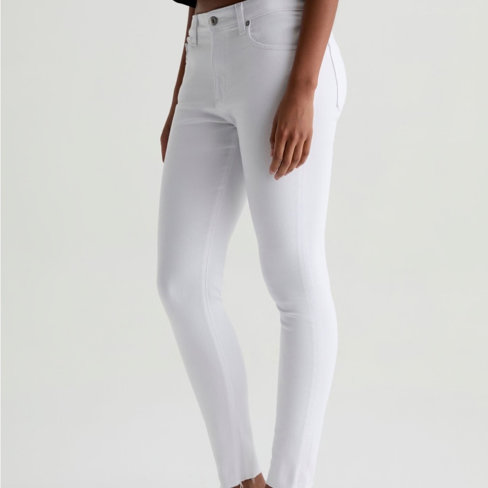 Ag Adriano Goldschmied White Skinny Jeans — Clean High-Rise Fit